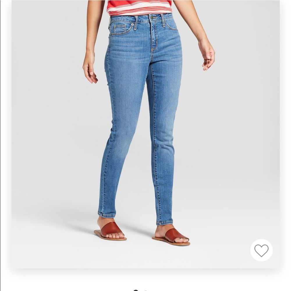 High rise skinny jeans